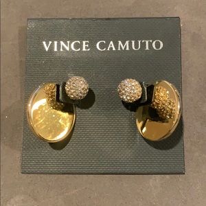 Vince Camuto Front Back Gold plate Stud Earrings!